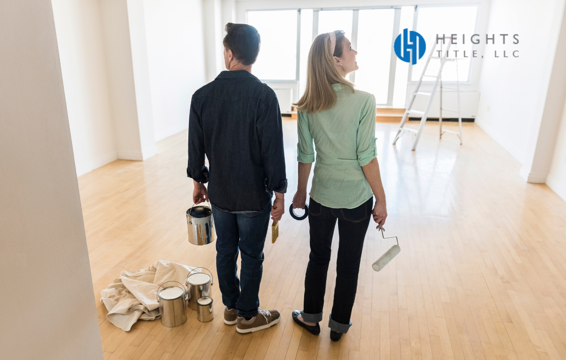 couple ready to paint interior of home, selling home