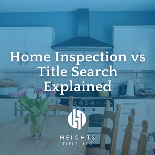 Home Inspection vs Title Search Explained